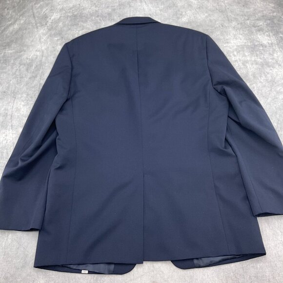 Chaps Blazer Men 42 Blue Gold Logo Buttons Classic Sport Jacket Executive VTG - Picture 6 of 12